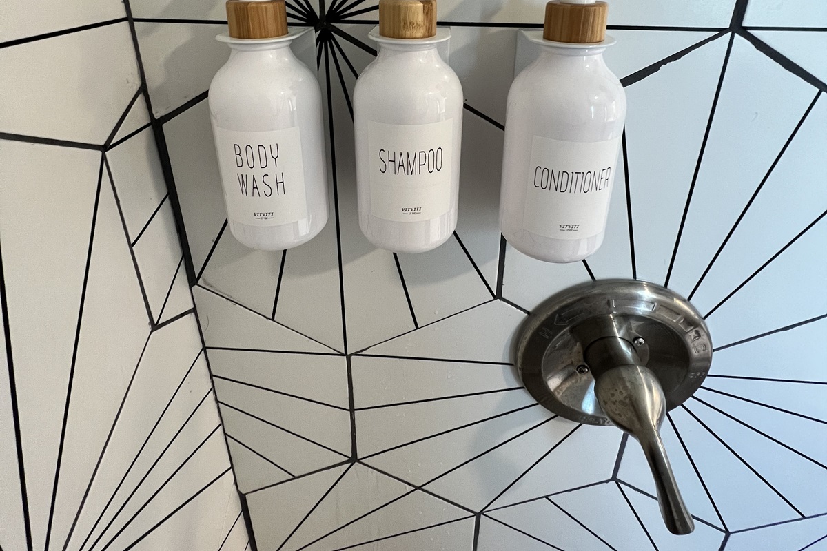 We provide shampoo, conditioner and shower gel