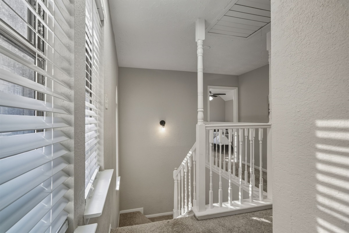 Plenty of natural light in the second floor entryway.