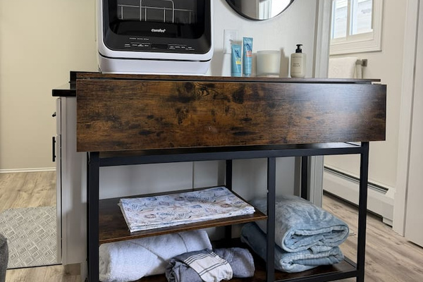 Dishwasher, extra stuff, Beautification Station (BYO Blow dryer)