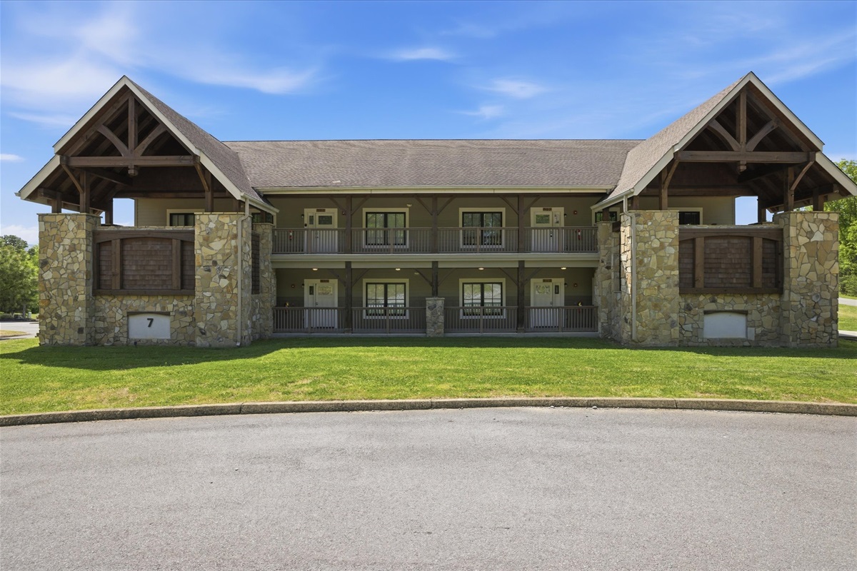 Get a closer look at Hearthstone Lodge - Serenity Ridge Resort's building 700, where warm finishes and clean lines come together to create a welcoming space designed with group stays in mind.