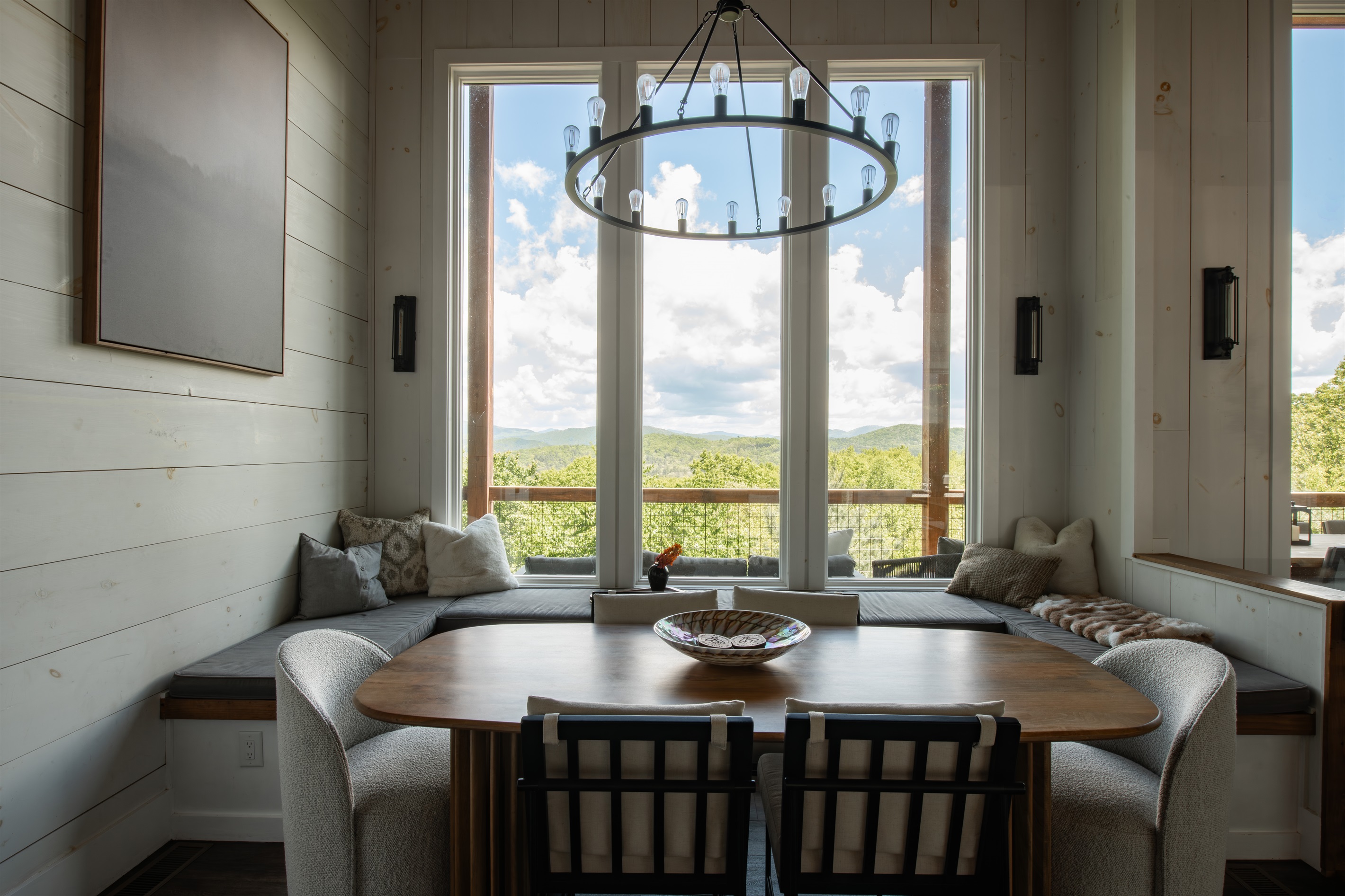 Dining Area | Window-framed dining with long-range mountain views