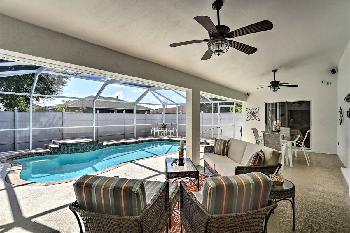 Comfortable seating by the pool!