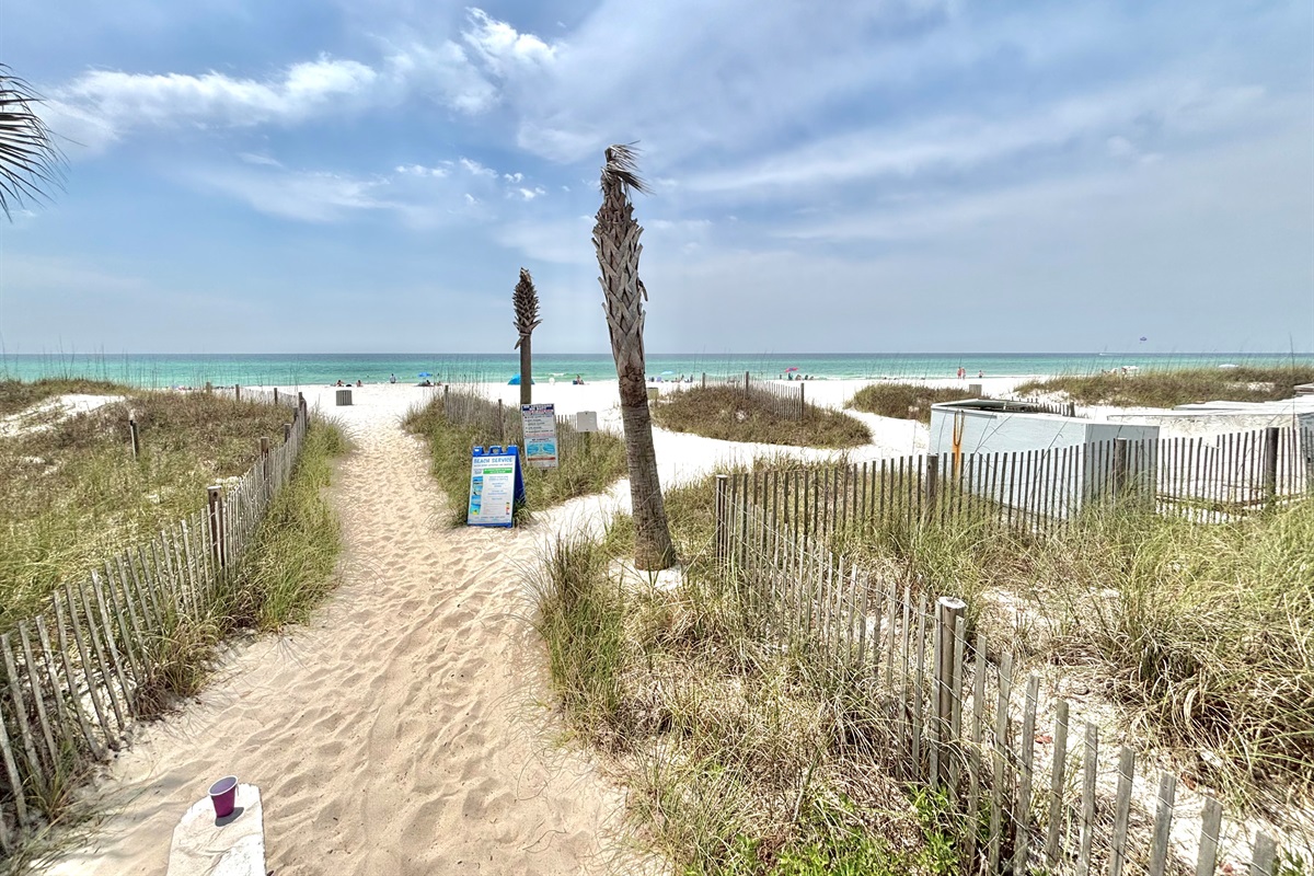 Horizon South has a private beach access