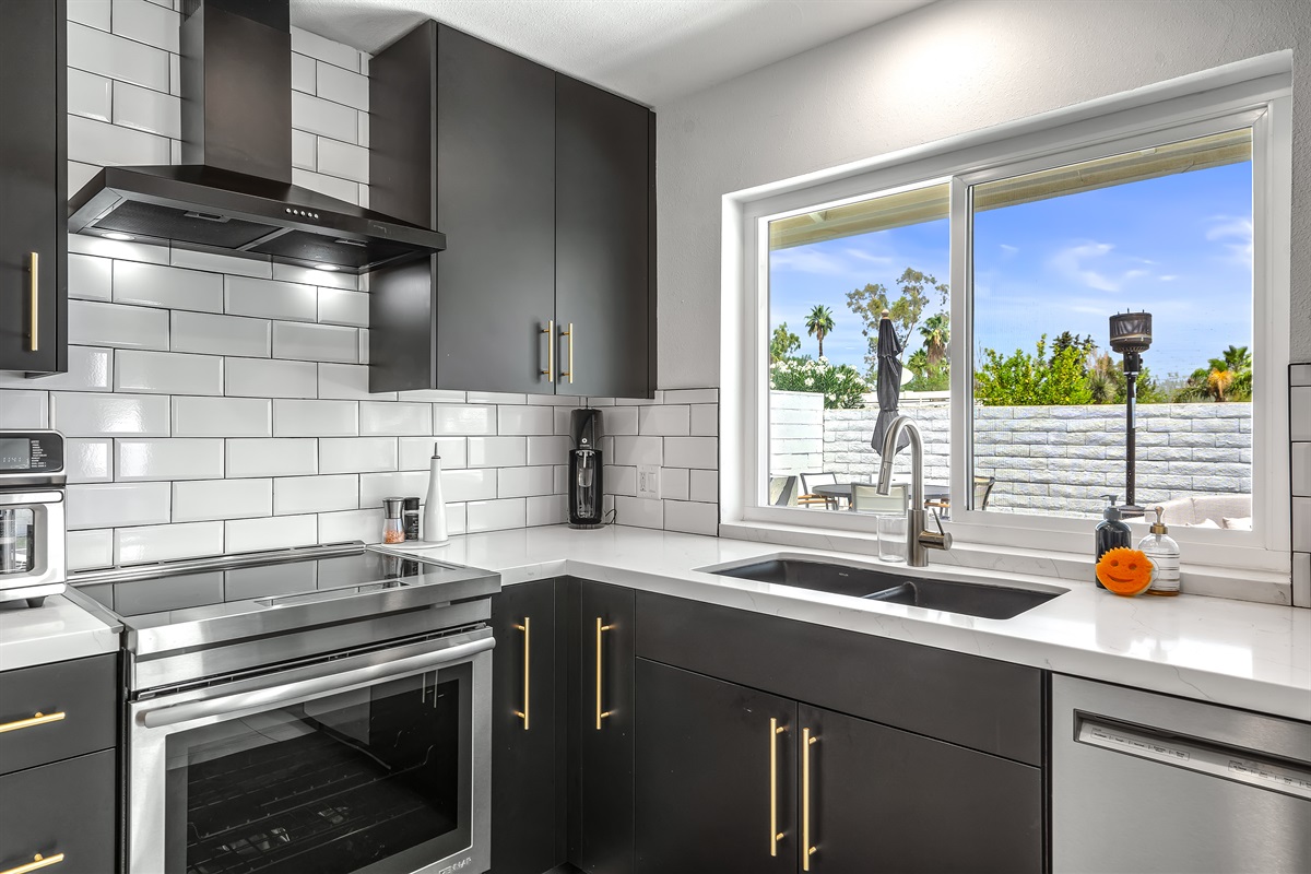 view from kitchen sink