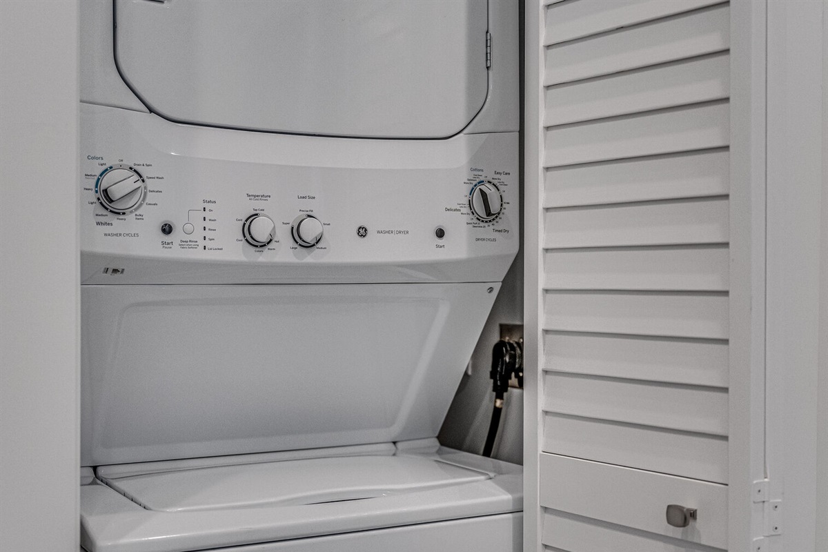 Fullsize washer and dryer in condo