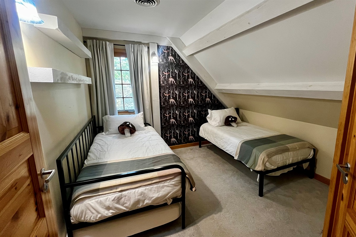 3 twin beds- 2 singles and a day bed
