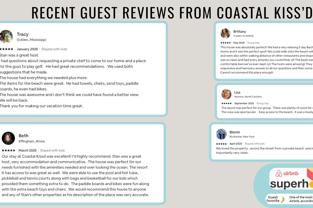 Recent reviews from happy guests show that you are in good hands!
