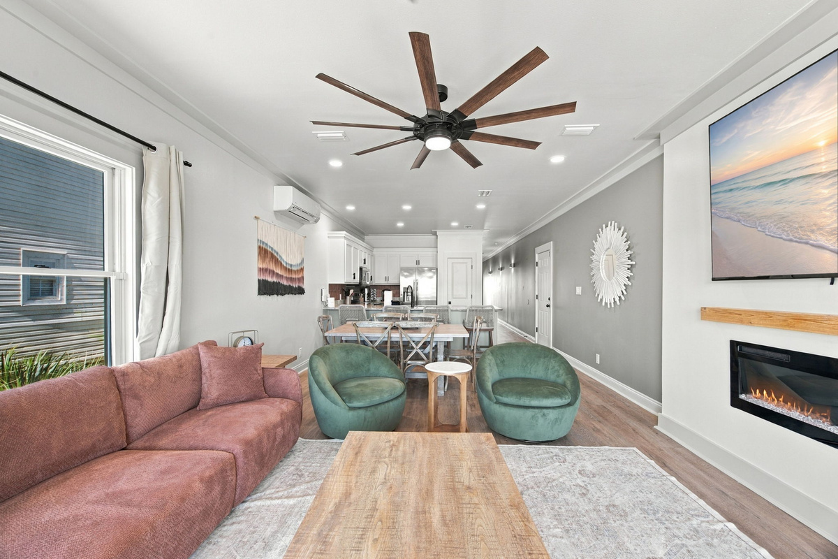 Spacious surroundings invite everyone to slow down.