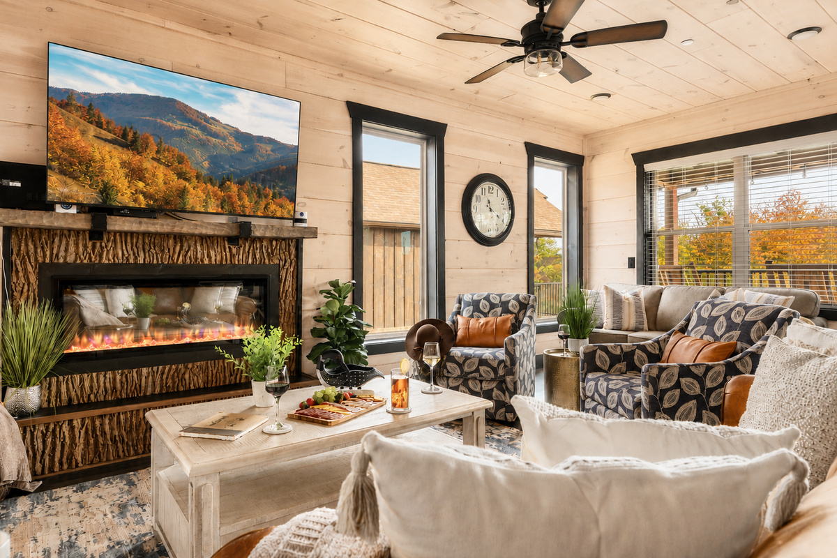 Come relax in front of a fire at the end of your day exploring Pigeon Forge, the Smokies, Gatlinburg, or Dollywood!