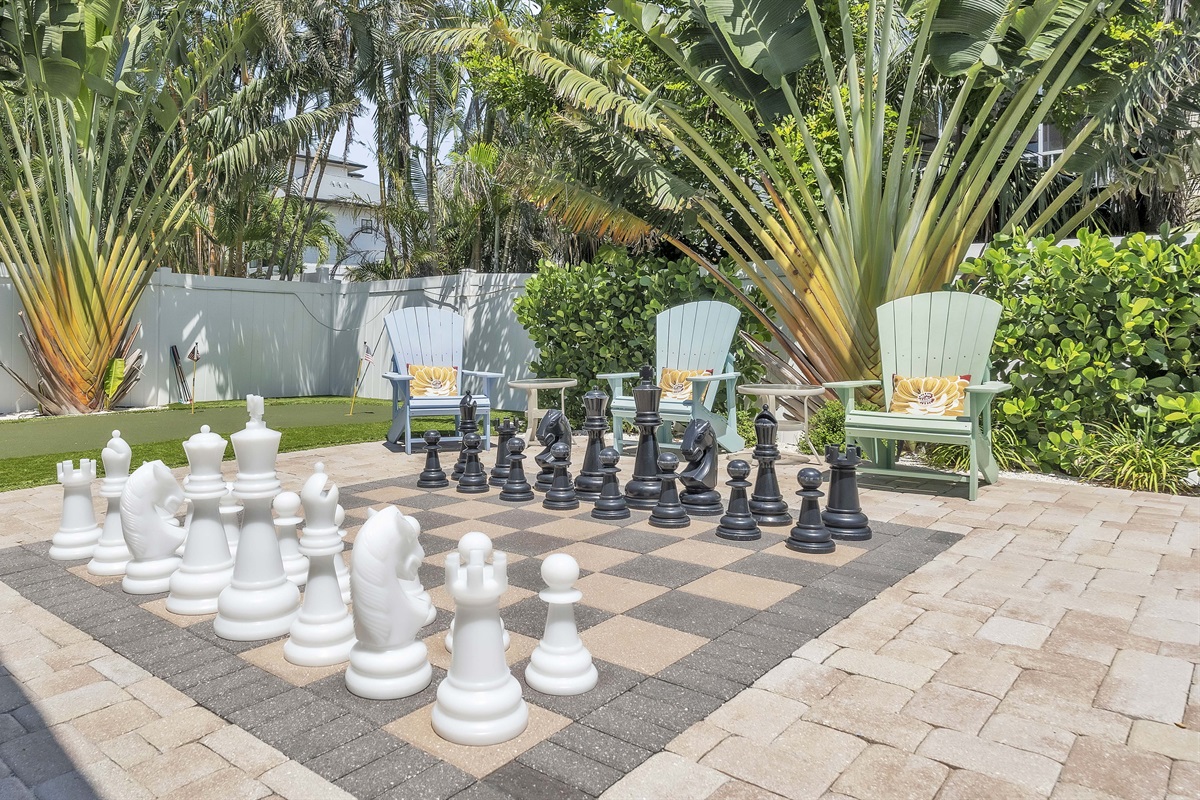 Giant chess board – AMI Beach House, Anna Maria Island