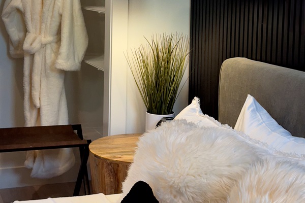 Plush bath robes in each bedroom