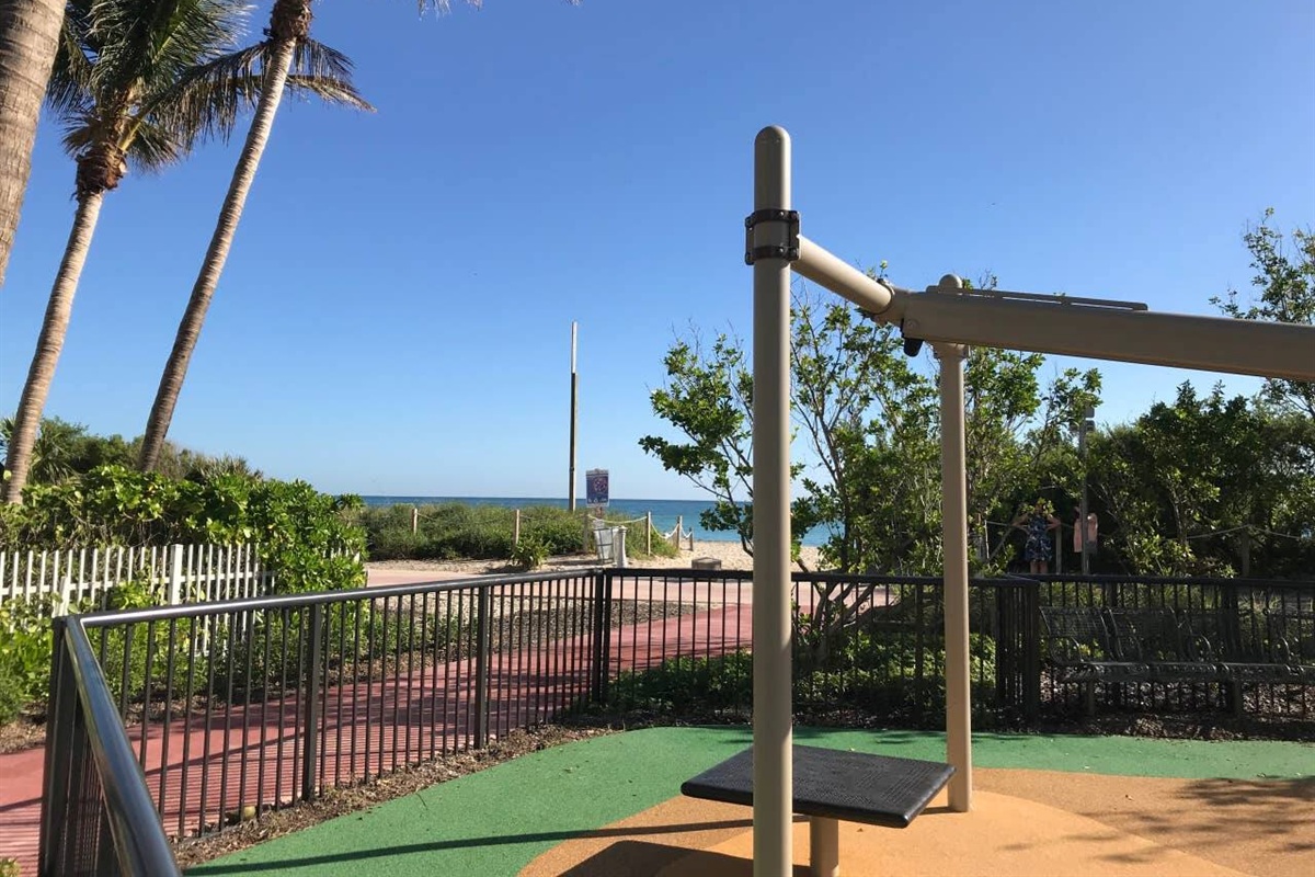 Brand New Playground Steps from the Beach