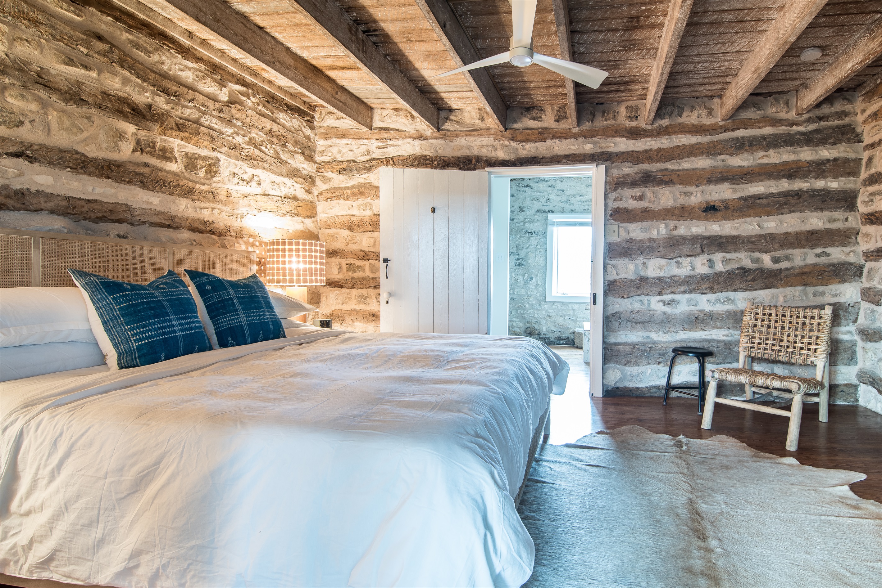 This bedroom was the entire original cabin in 1848