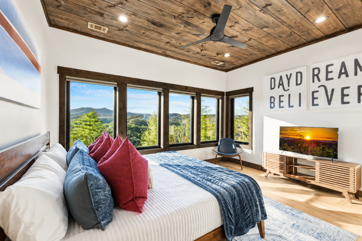 Wake up surrounded by mountains.