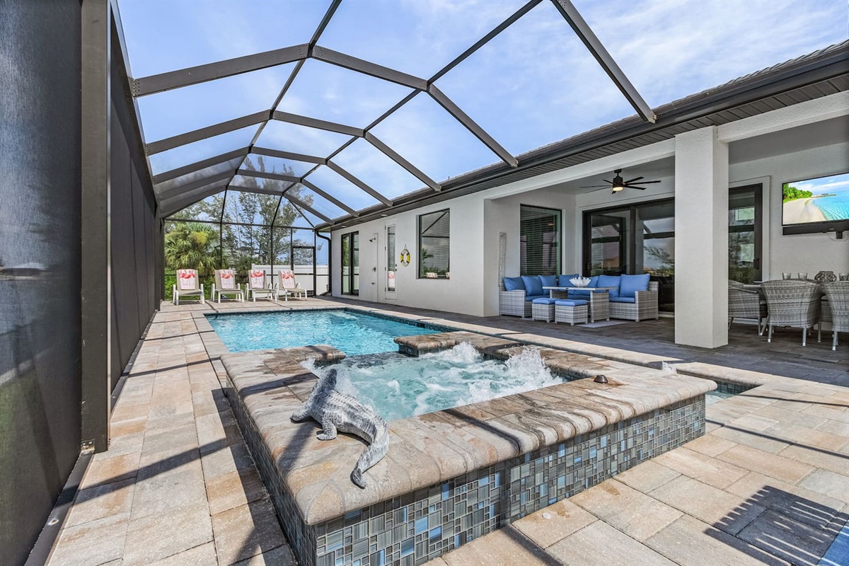 Unwind in style and let your worries melt away in the invigorating bubble spa—pure relaxation at its finest!