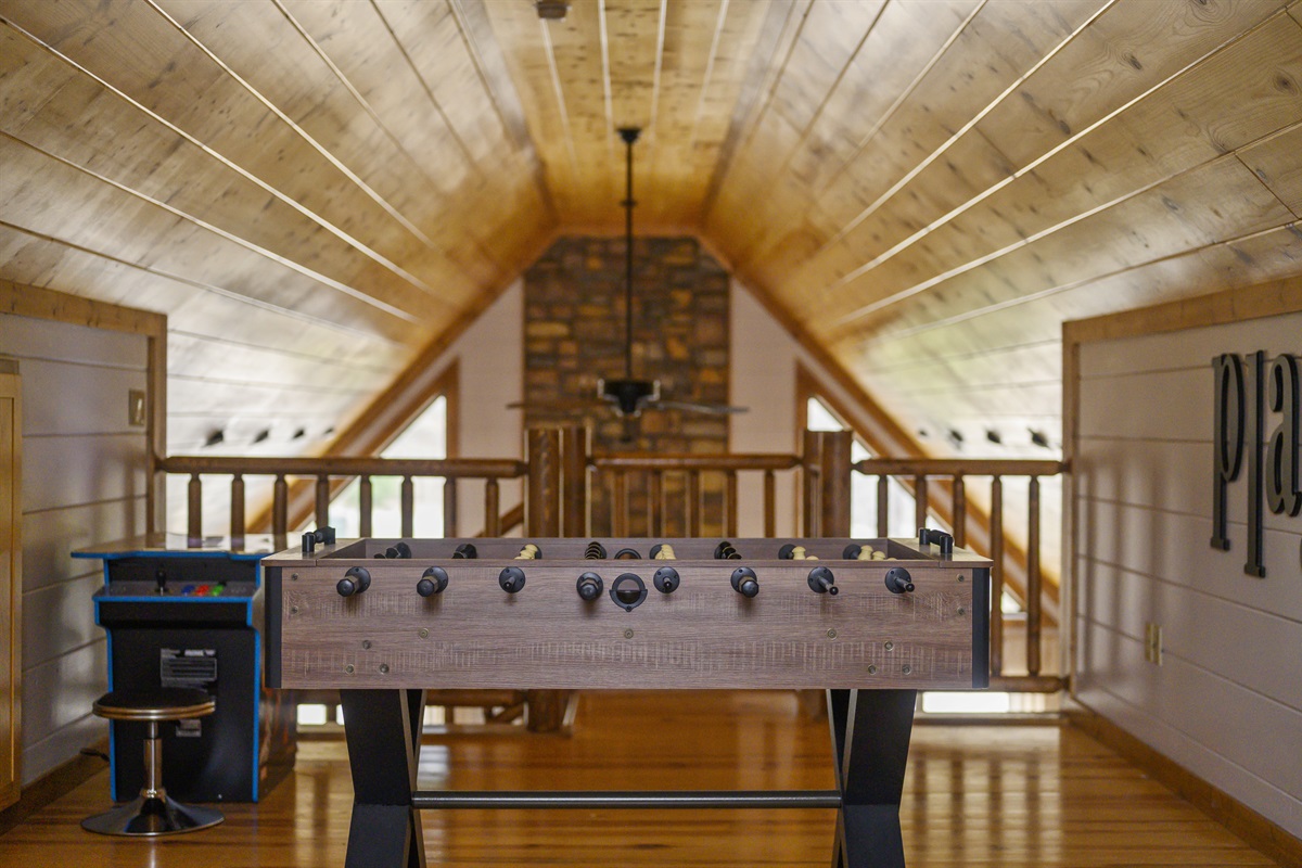 Challenge friends to a friendly game of foosball in our attic play area - where fun and laughter reach new heights