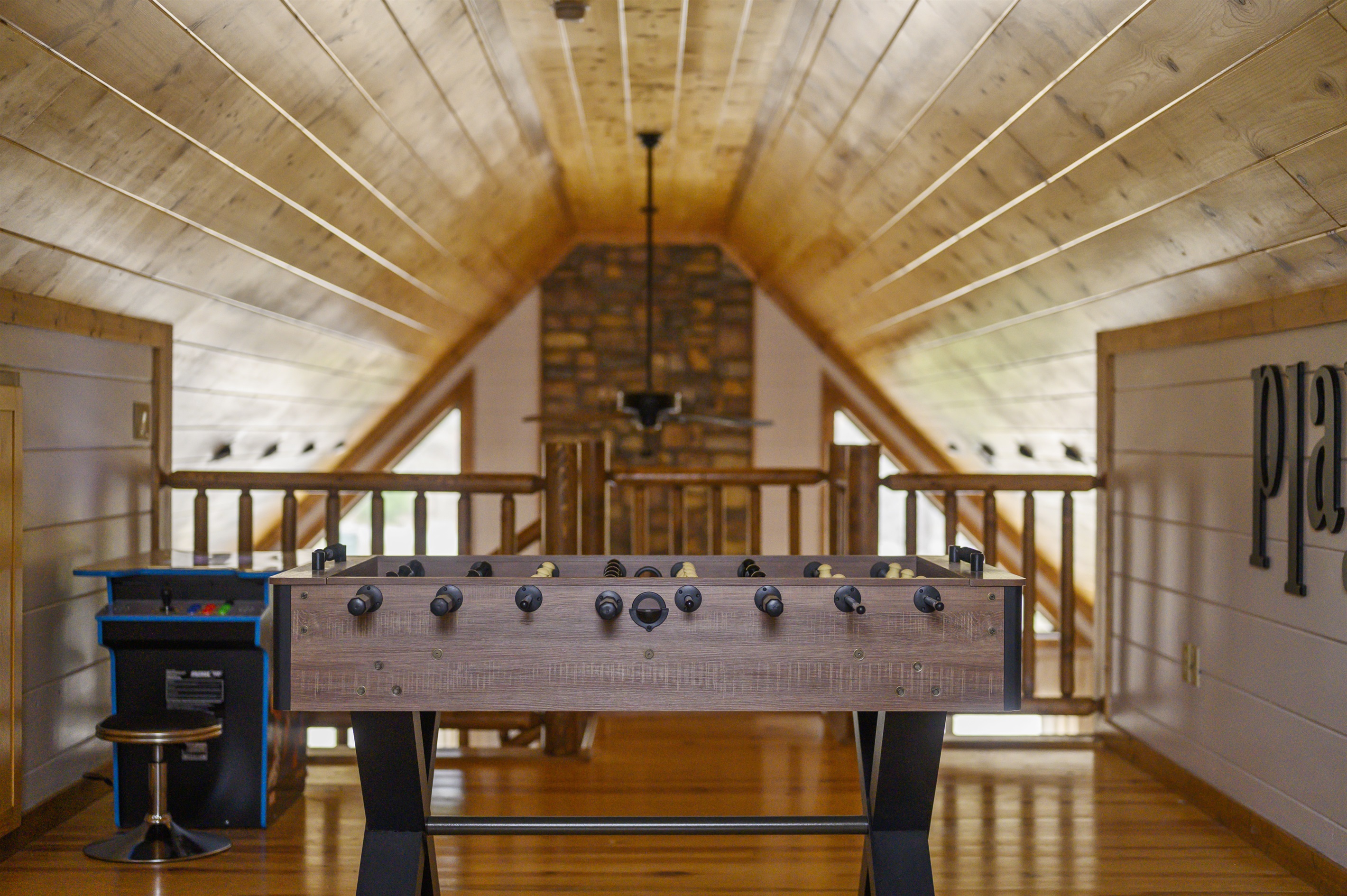 Challenge friends to a friendly game of foosball in our attic play area - where fun and laughter reach new heights