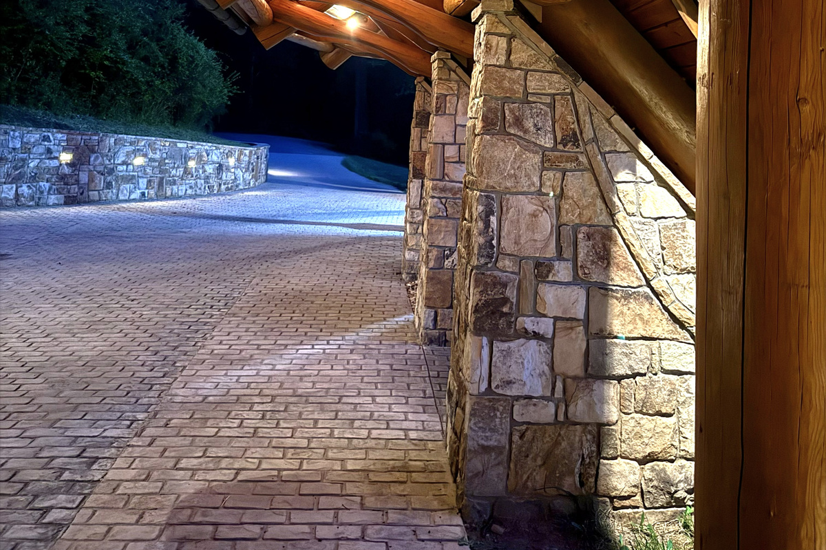 Walkway from the main house to the carriage house