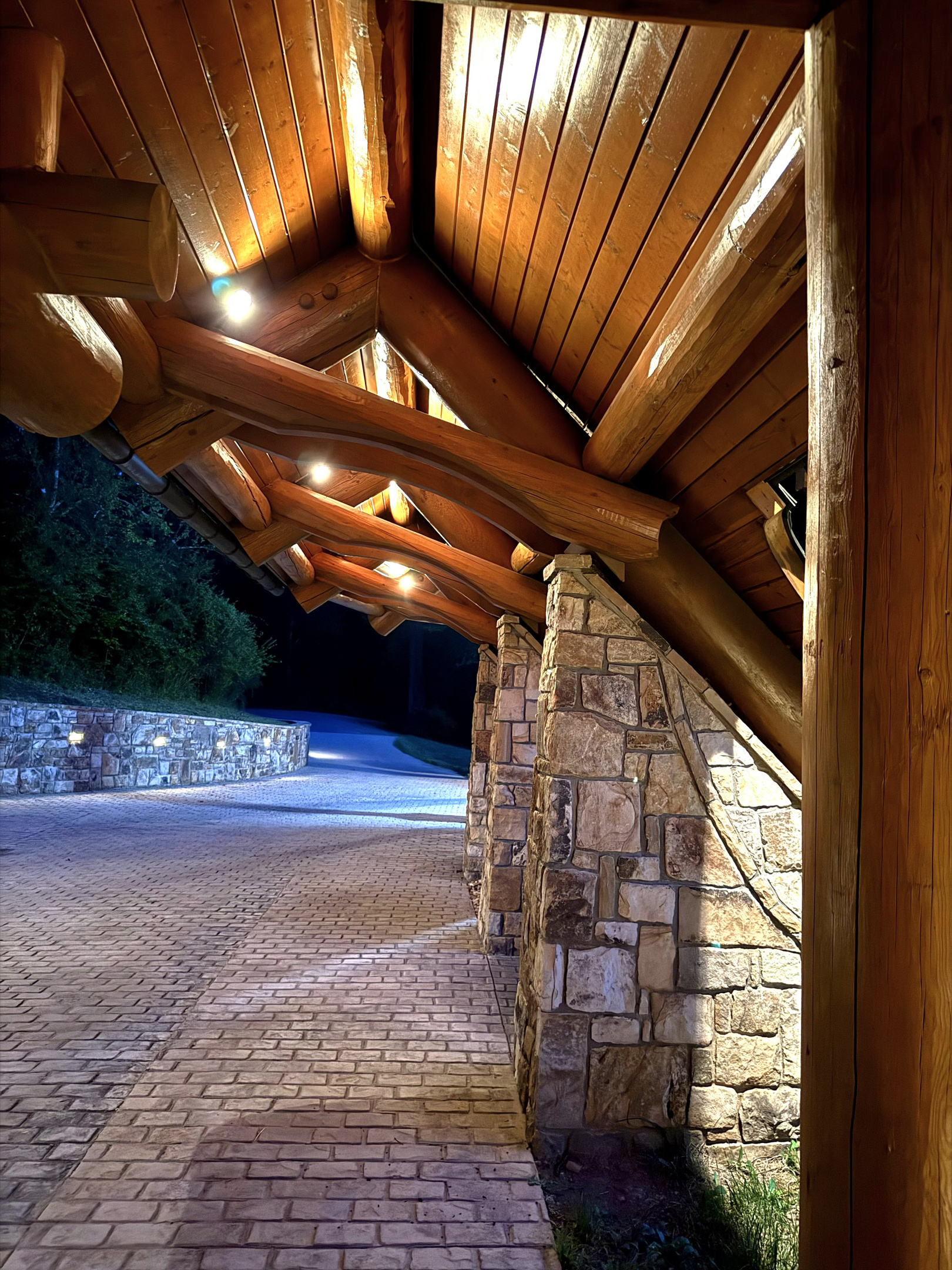 Walkway from the main house to the carriage house