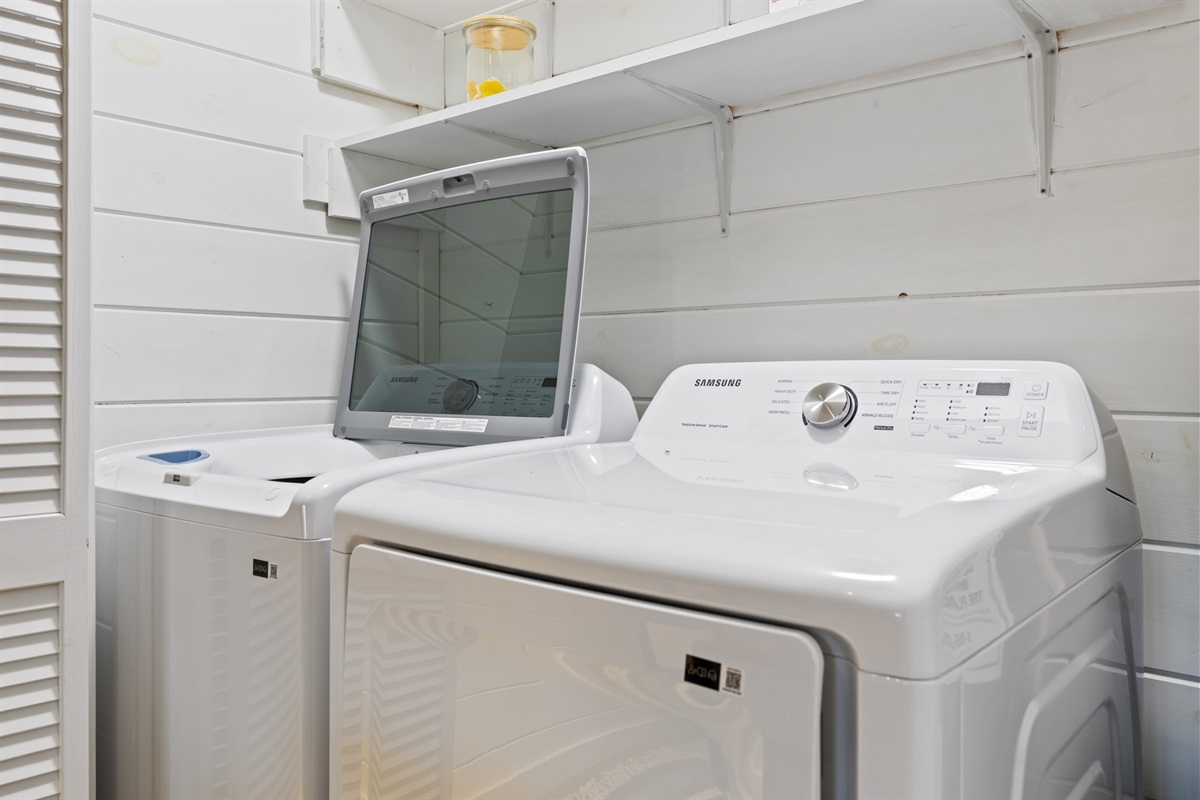 Keep your adventures worry-free with a convenient laundry room to handle all your needs.