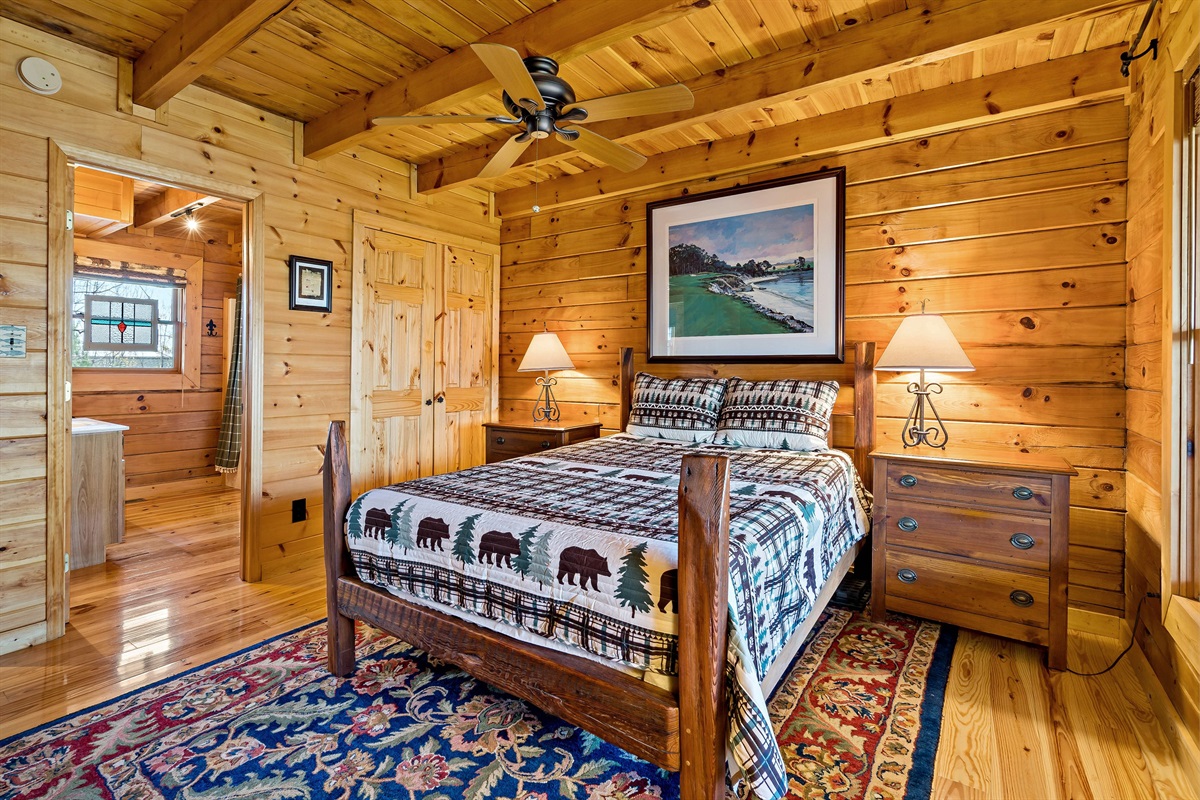 Main level bedroom includes en suite bathroom