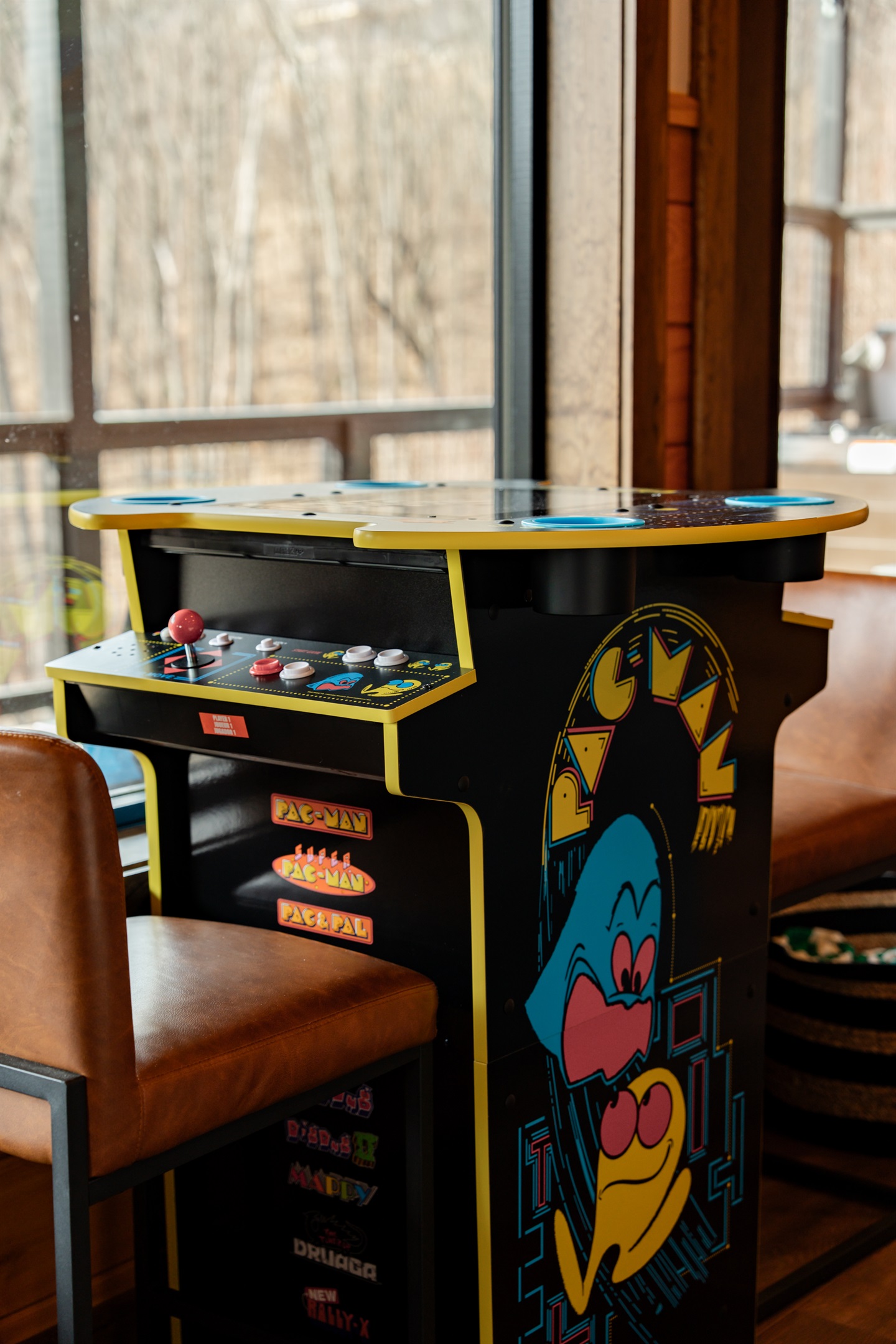 2 person arcade game table with all of the retro classics all ages love.