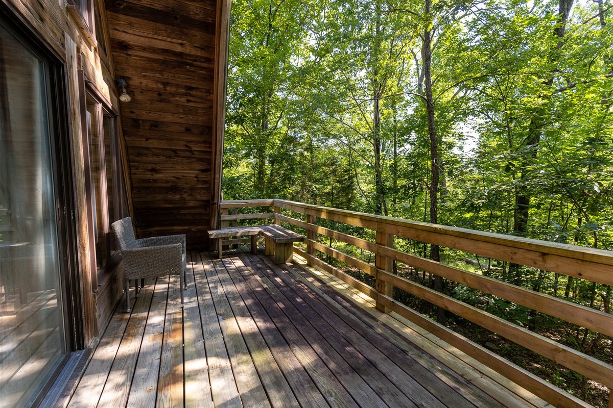 Sip a hot or cold beverage as you relax on the balcony