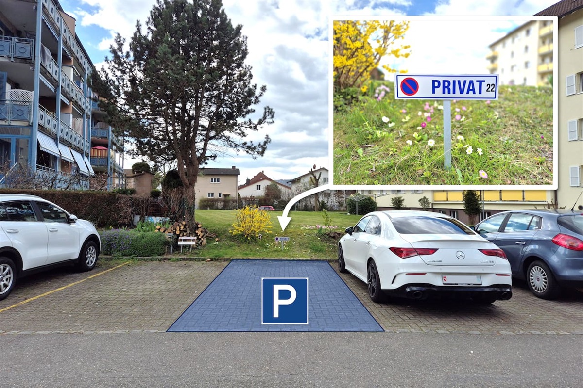 Free private parking right next to the building
