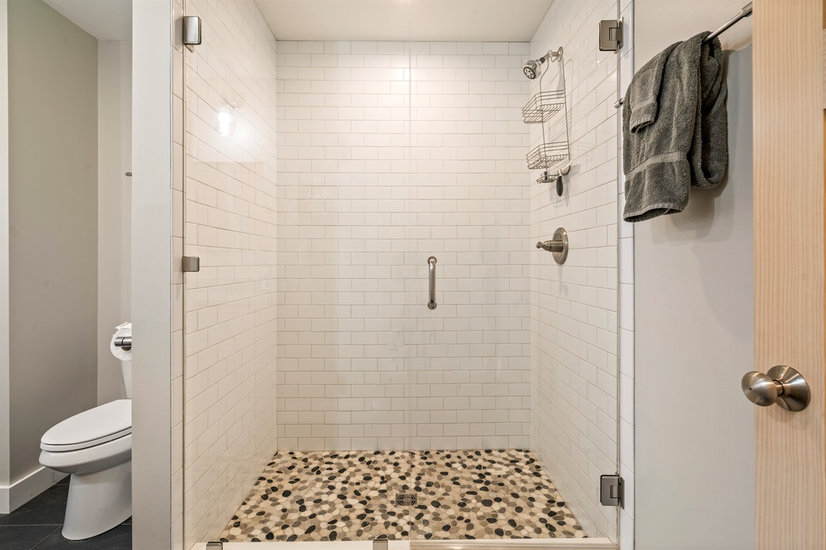 Well-appointed ensuite bathroom designed for comfort.