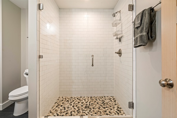 Well-appointed ensuite bathroom designed for comfort.