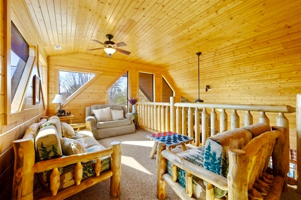 Loft with checkers, sofa bed and plenty of natural light