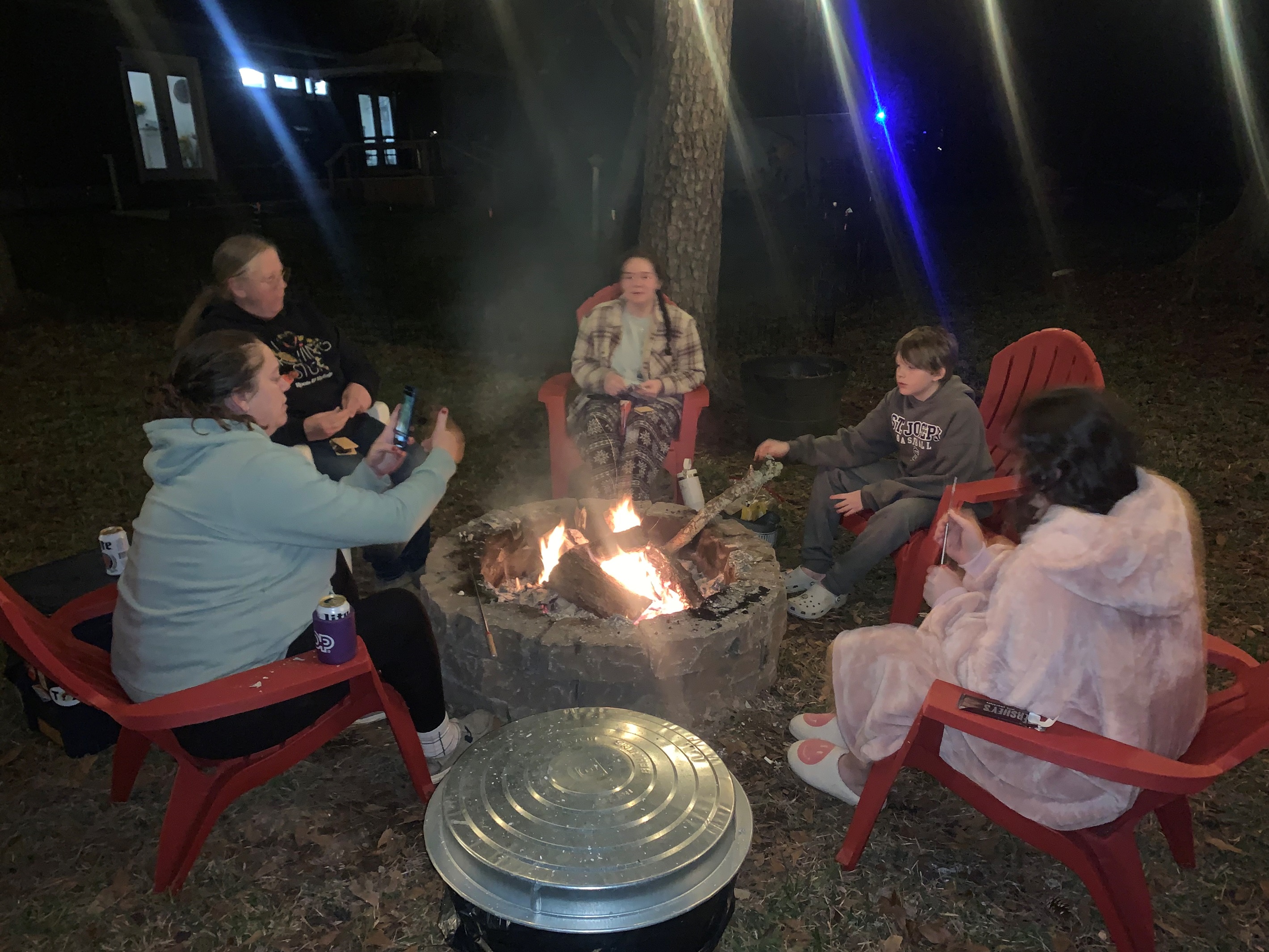 S'mores by the fire pit.