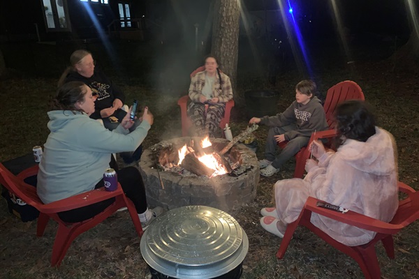 S'mores by the fire pit.