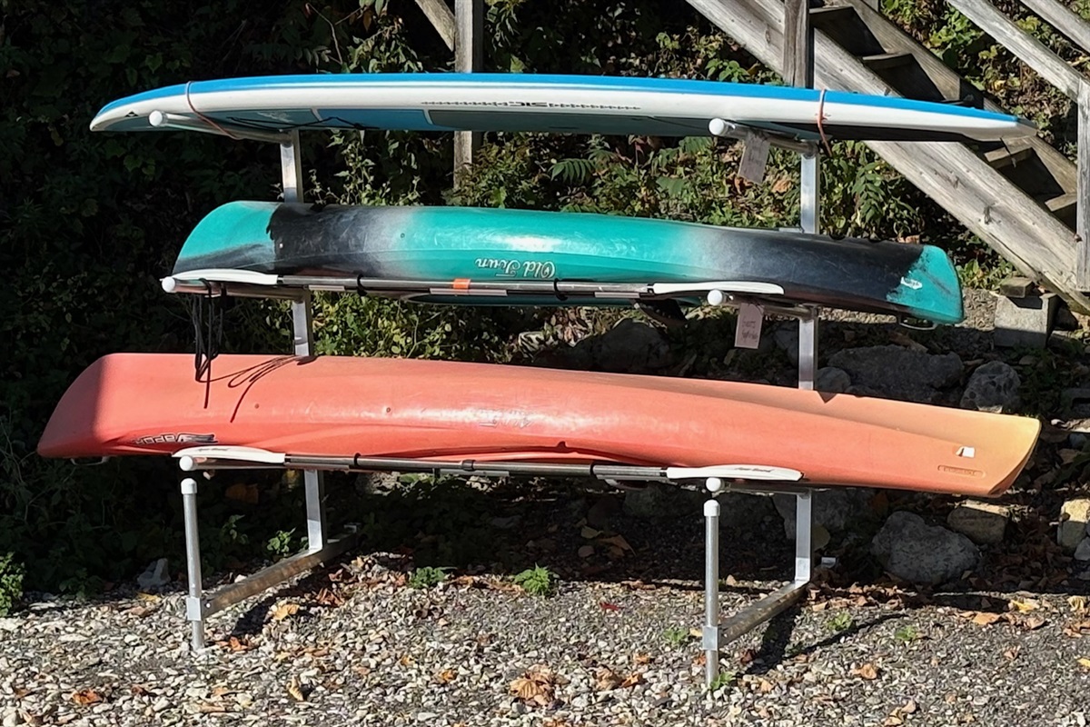 2 Kayaks and a Paddleboard for your use!