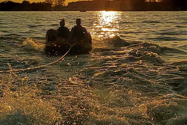 Tubing at the lake
