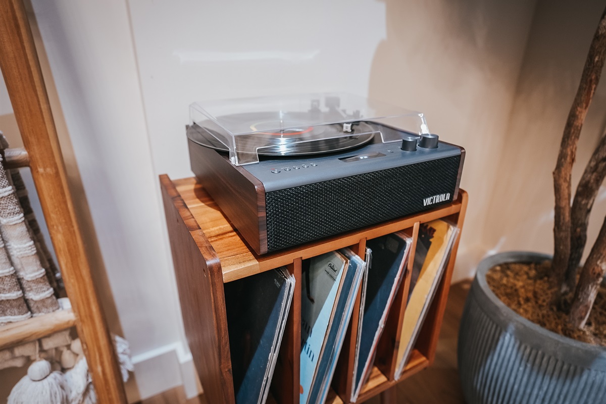 The crackle will have you hooked on this turn table to set the mood.