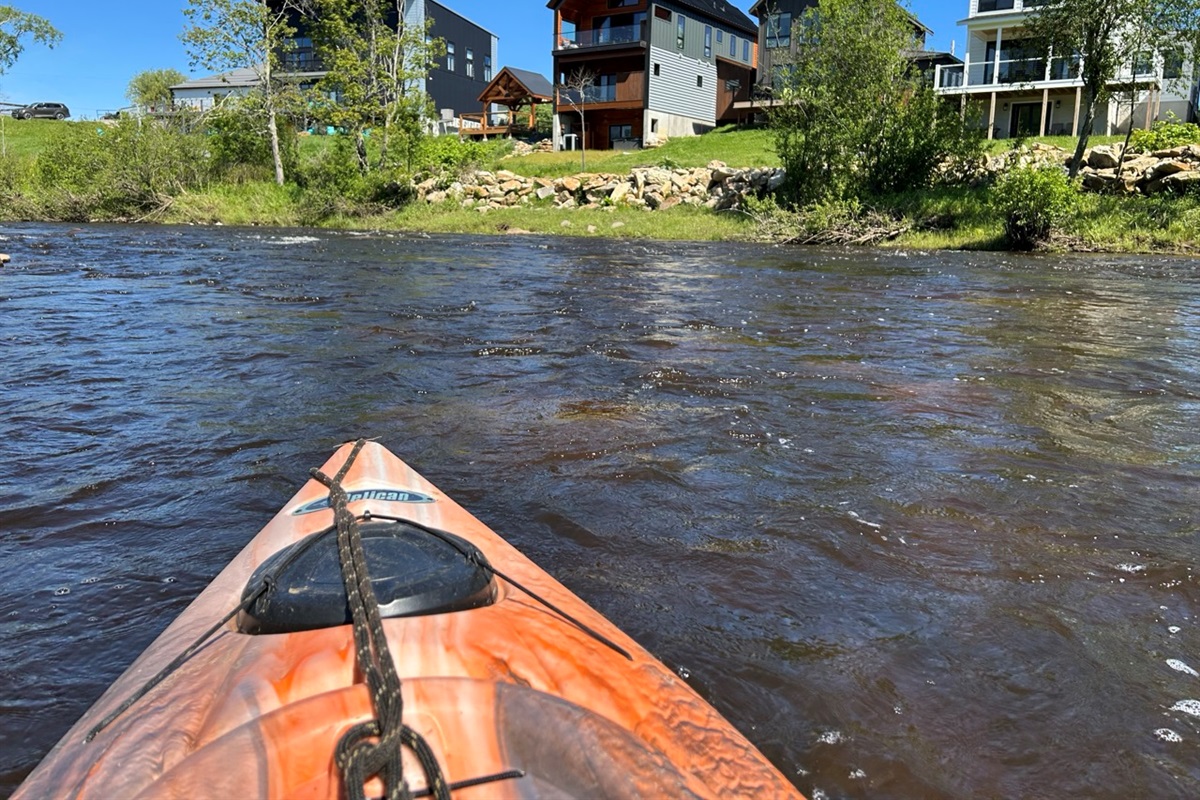Kayaking along Riverwalk Trail