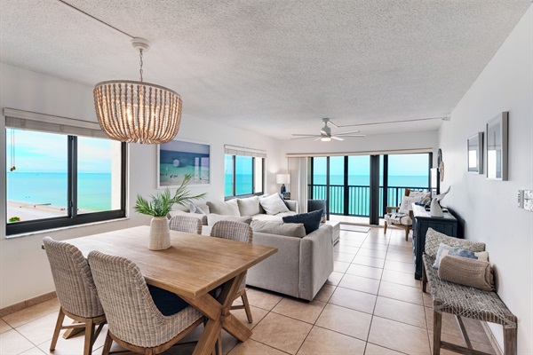 Open, modern, and clean living space with amazing panoramic views! 