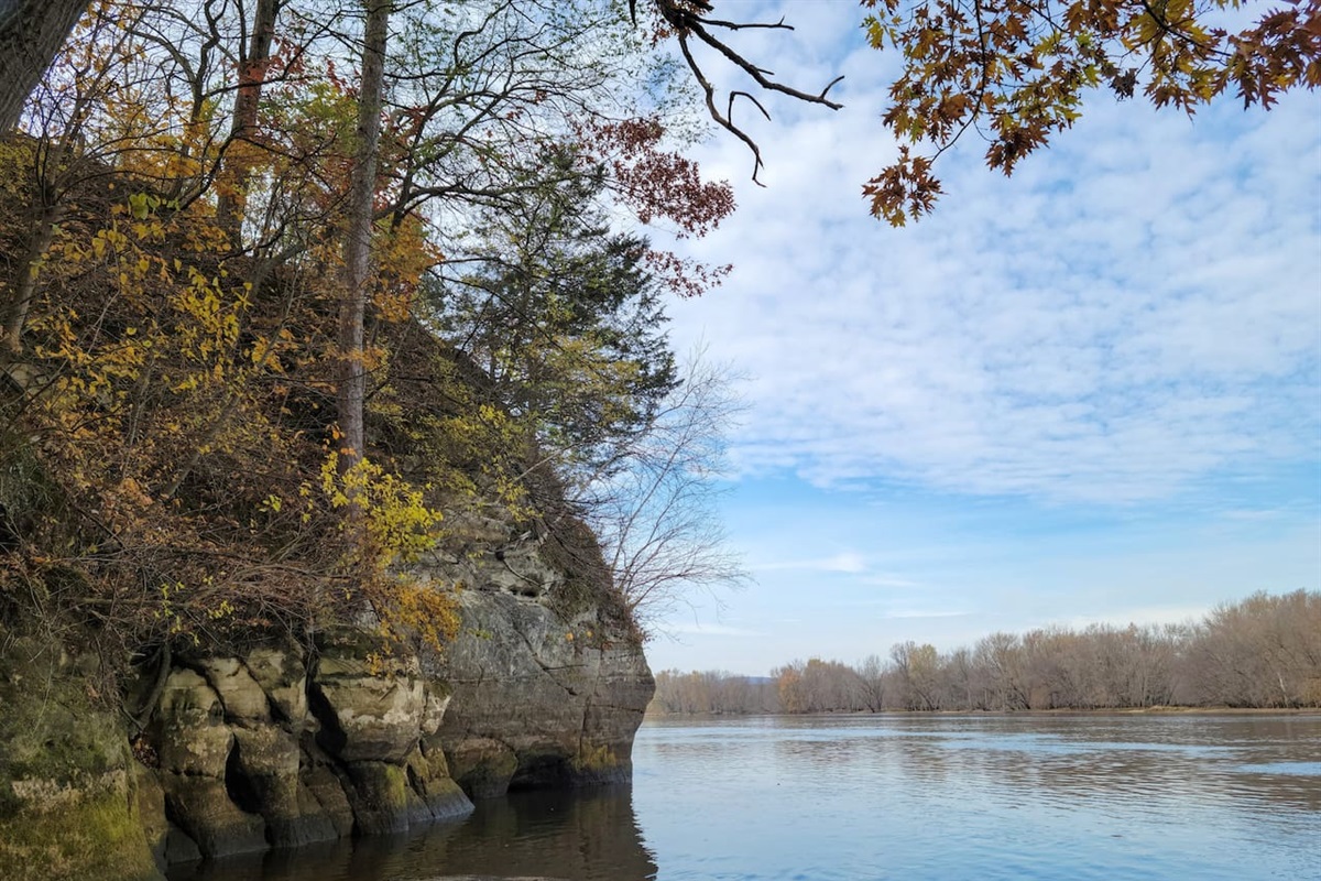 The bluff below the cottage