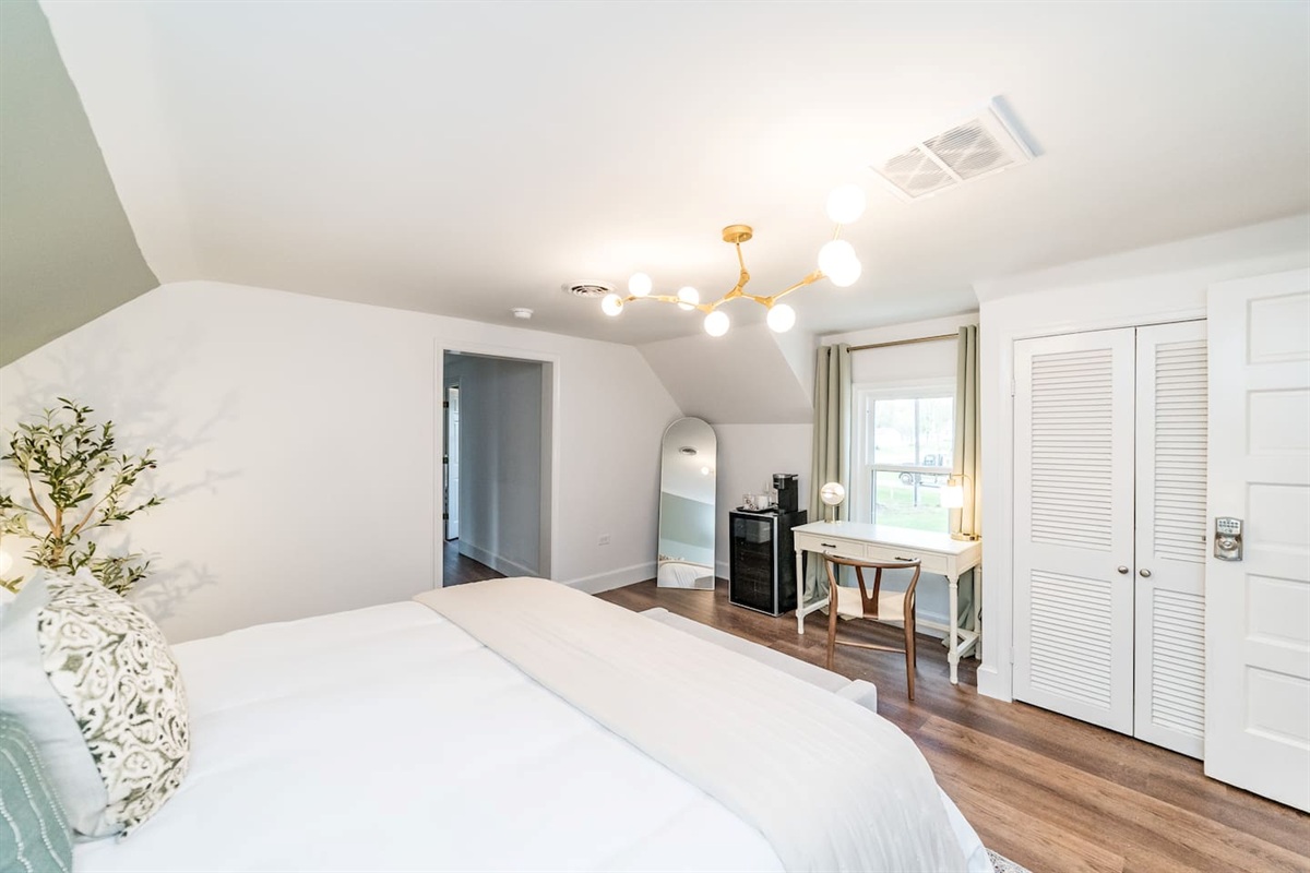 Bedroom #4 is for the parents and bedroom #5 (within the suite) can be for the kids or 2 singles