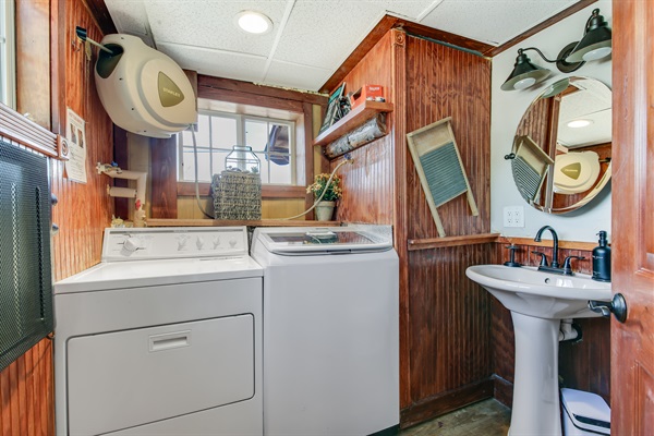 Washer and dryer available for longer stays and added convenience.