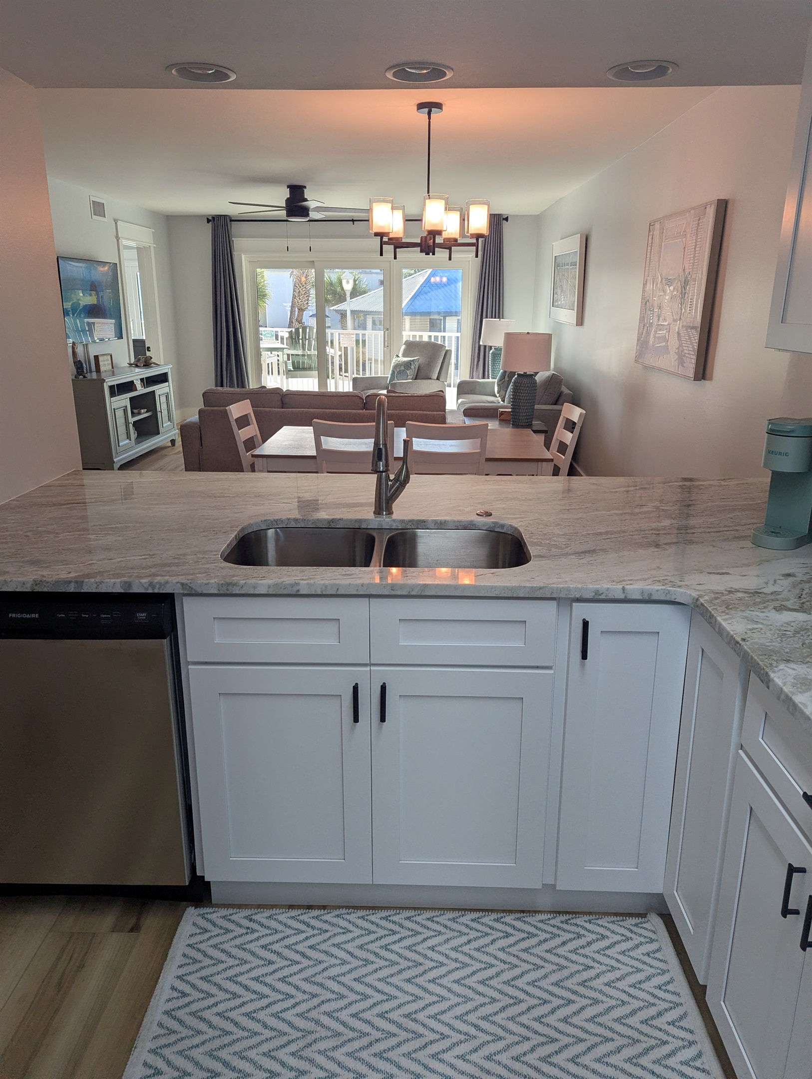 Kitchen is open to living space