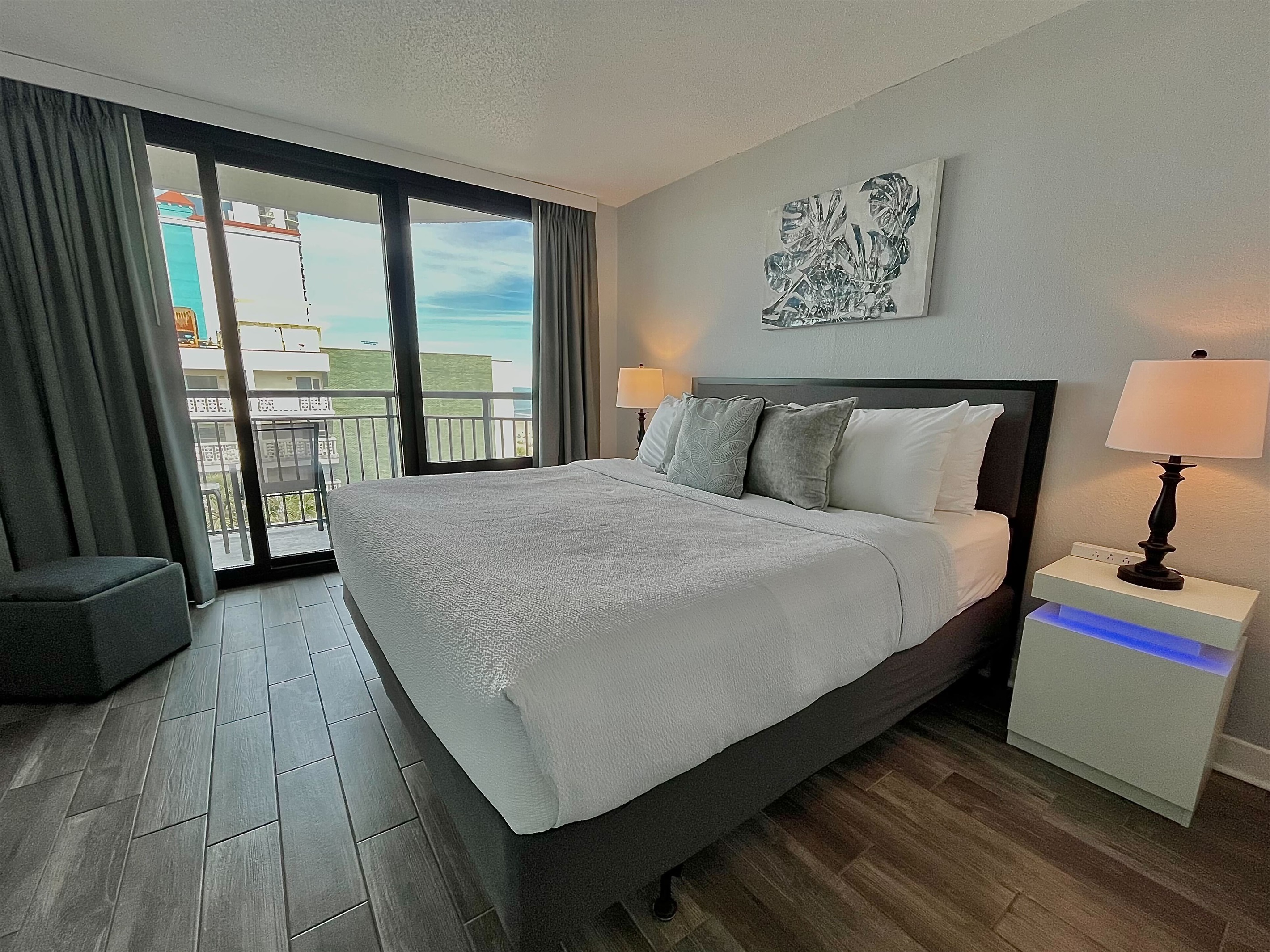 Fall into a seaview slumber with a bed thoughtfully placed near the balcony, allowing you to enjoy the mesmerizing views before drifting off to sleep