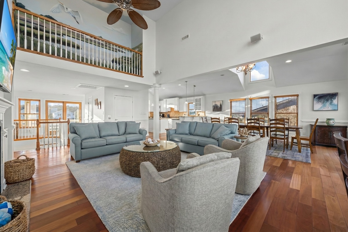 Perspective: Loft view of living area.