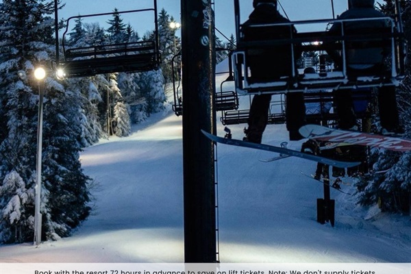 Experience the magic of night skiing and lifts