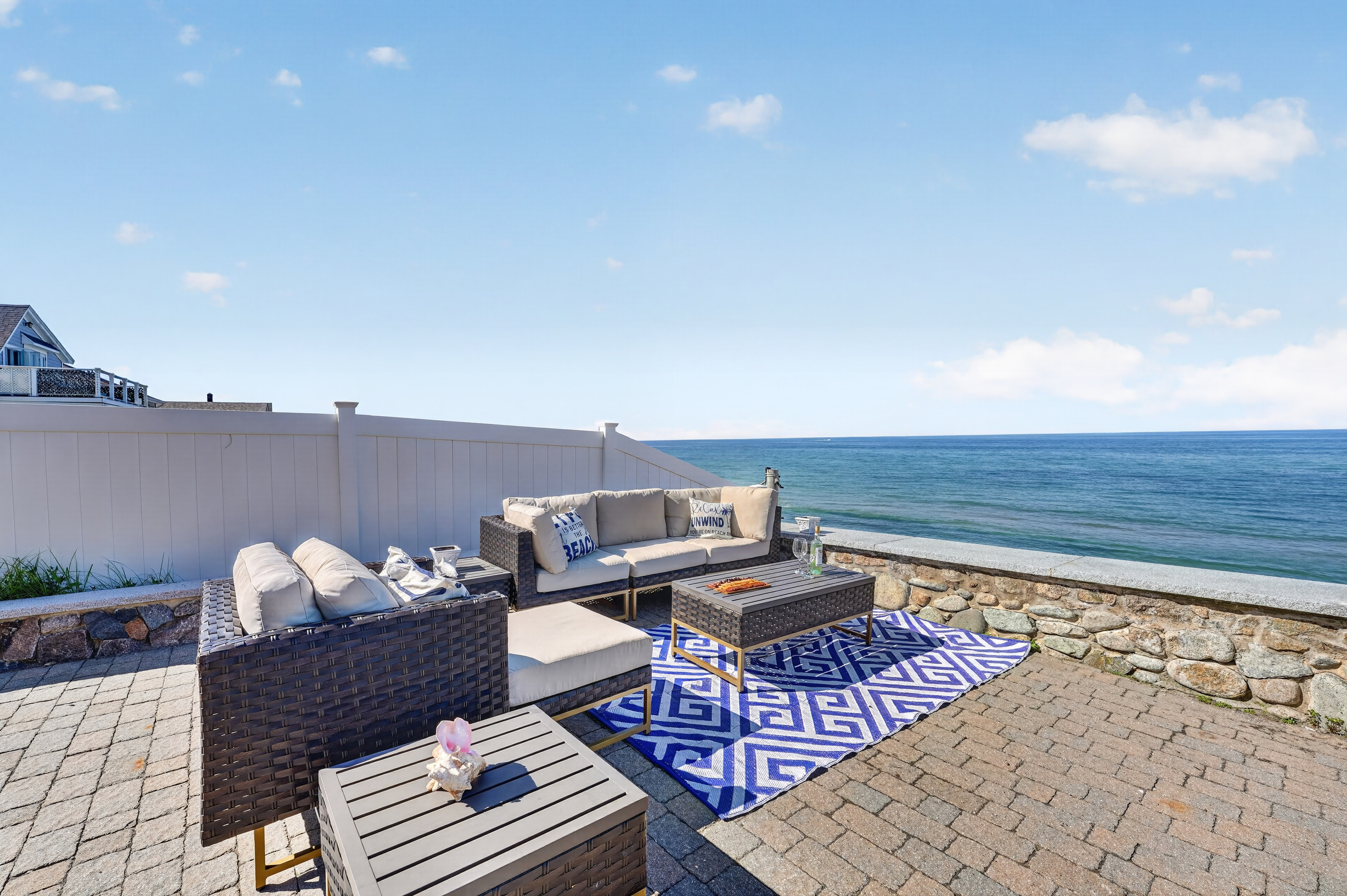 Gather outside to soak up the sunshine and breathtaking views.