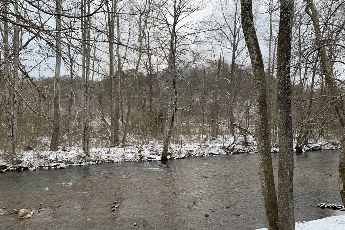 Snowy creek view