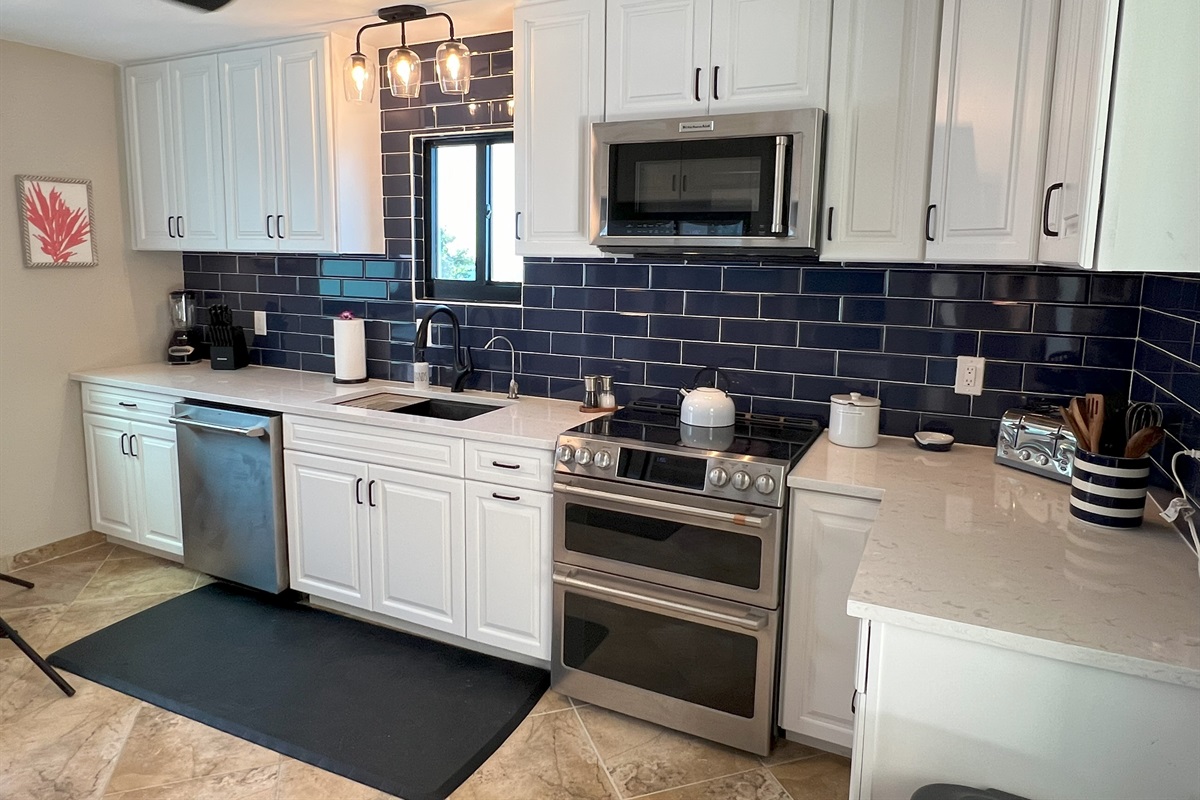 Completely renovated kitchen with high end appliances.