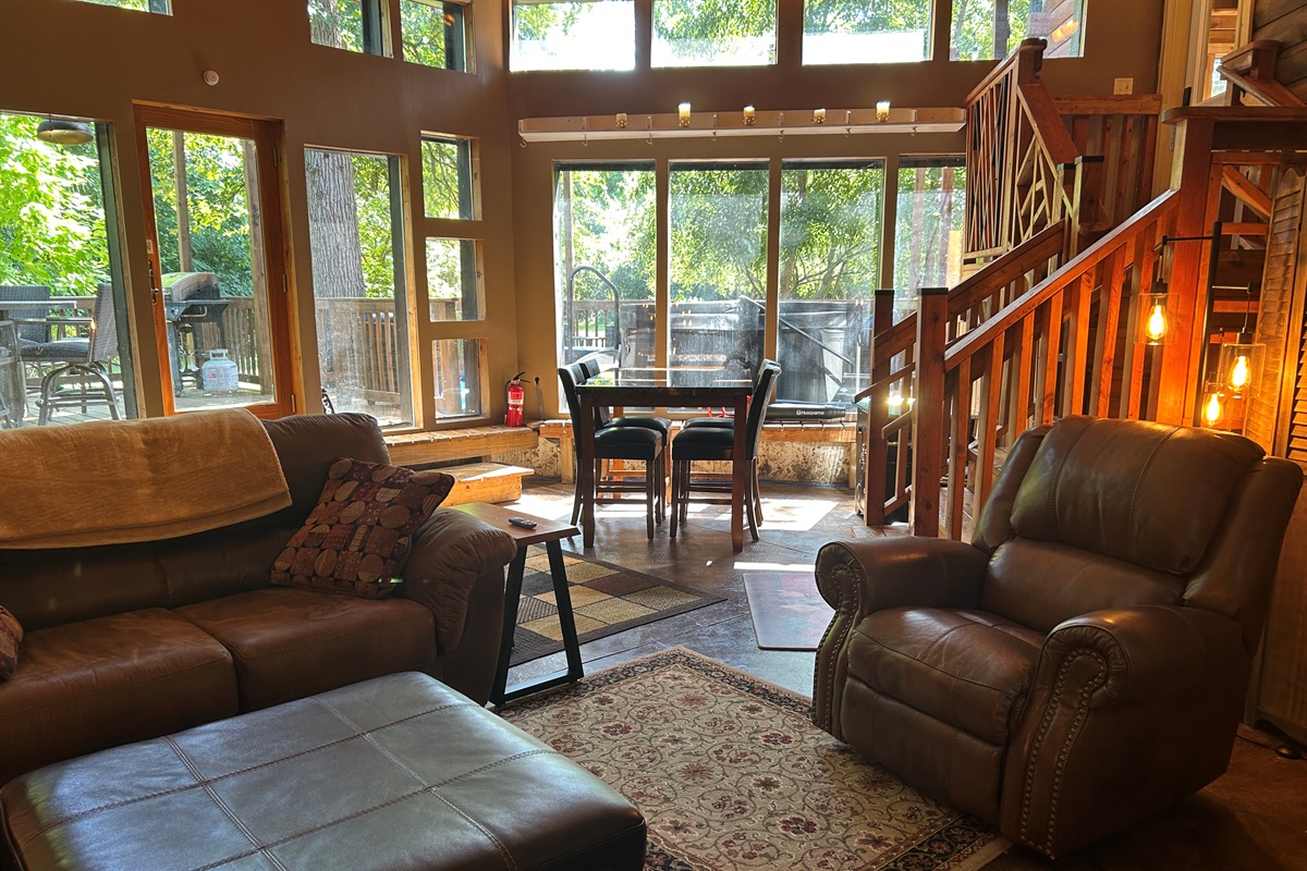 Play board games in the Sunroom or at one of the 2 other dining room tables.