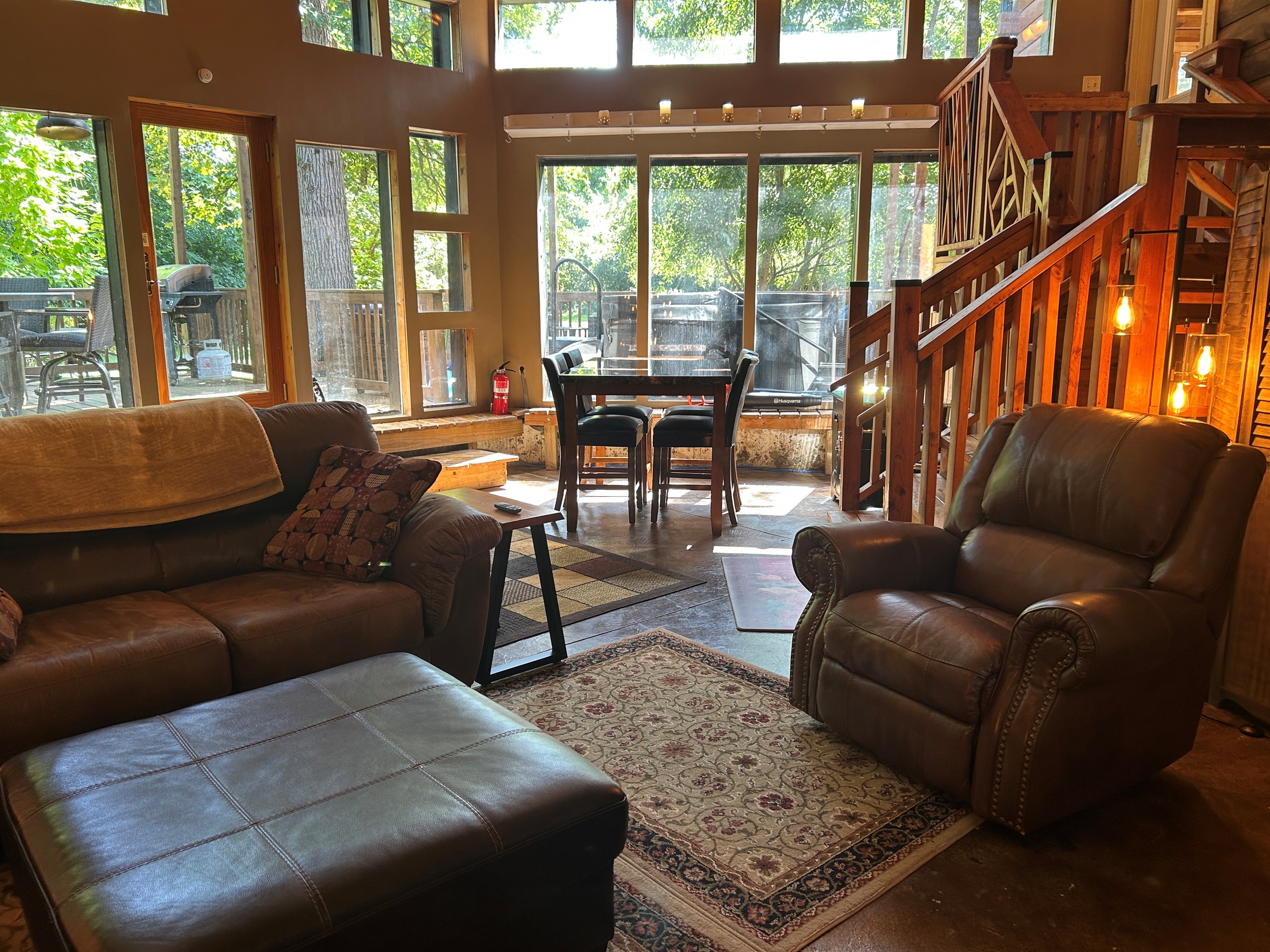 Play board games in the Sunroom or at one of the 2 other dining room tables.